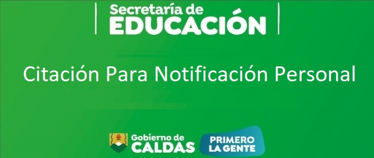 Citaci&oacute;n Para Notificaci&oacute;n Personal