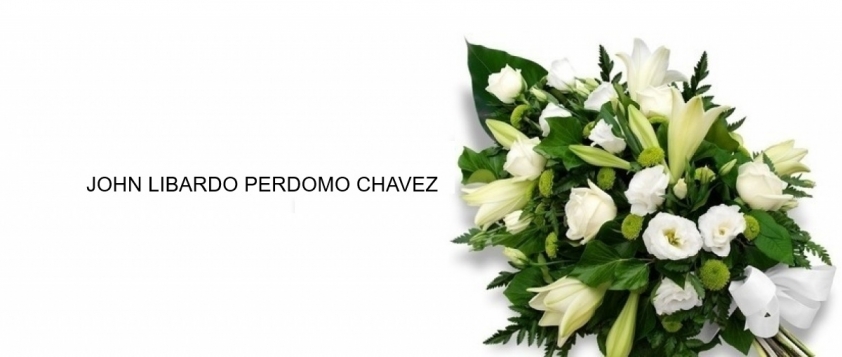 Mensaje de condolencias por el fallecimiento de JOHN LIBARDO PERDOMO CHAVEZ